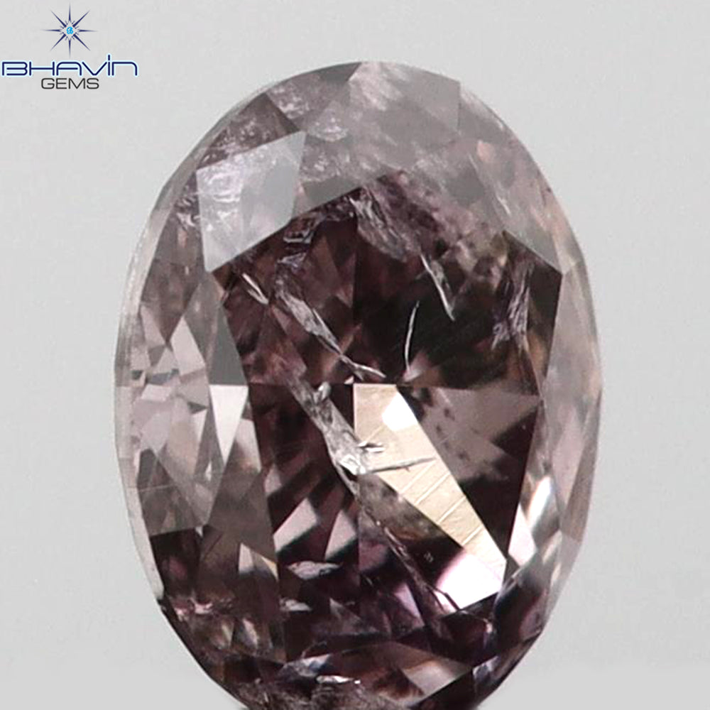 0.12 CT Oval Shape Natural Diamond Pink Color I3 Clarity (3.43 MM)