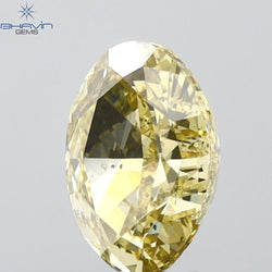 GIA Certified 1.01 CT Oval Shape Natural Diamond Brownish Greenish Yellow (CHAMELEON) Color SI2 Clarity (7.37 MM)
