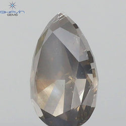 0.58 CT Pear Shape Natural Diamond Grey Color SI2 Clarity (6.36 MM)