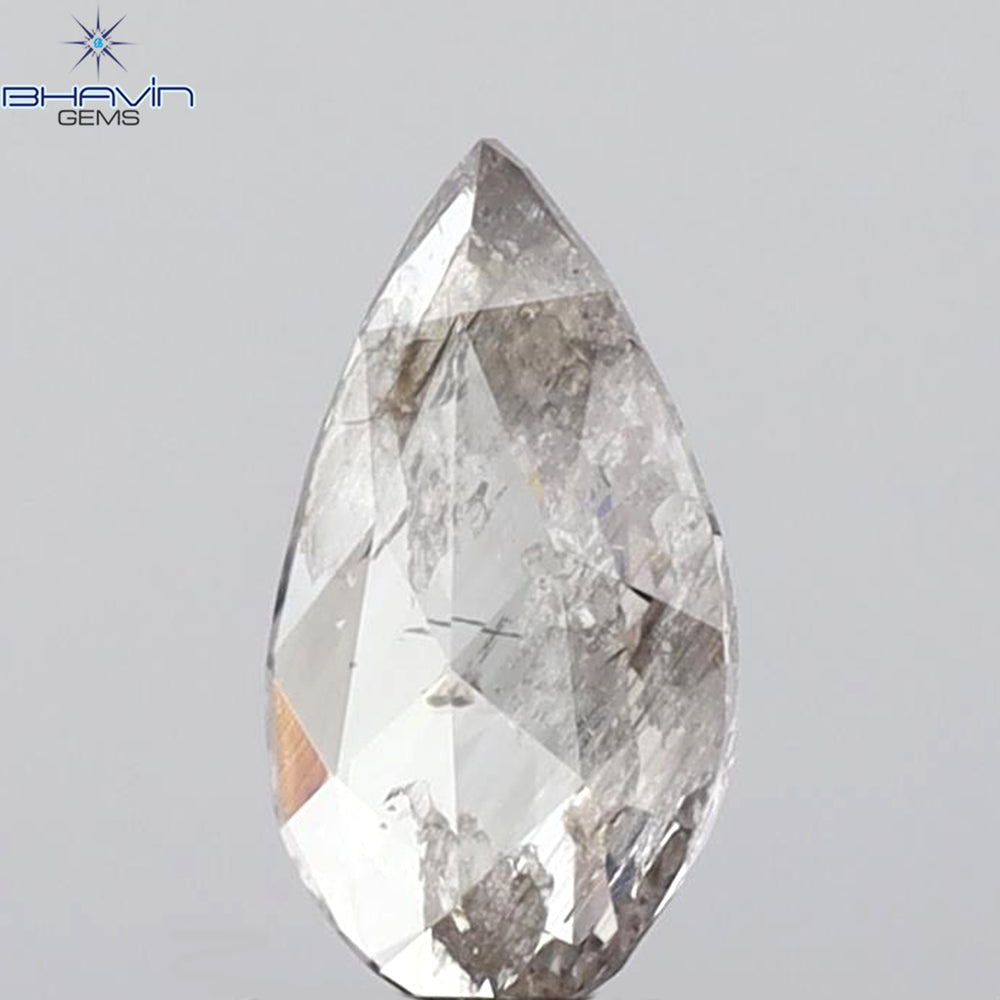 0.72 CT Pear Shape Natural Diamond Pink Color I2 Clarity (9.40 MM)