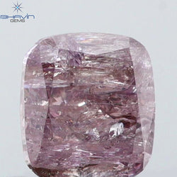 0.40 CT Cushion Shape Natural Diamond Pink Color I3 Clarity (4.37 MM)