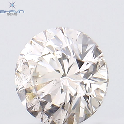 0.16 CT ラウンド シェイプ ナチュラル ダイヤモンド ピンク色 SI1 クラリティ (3.66 MM)
