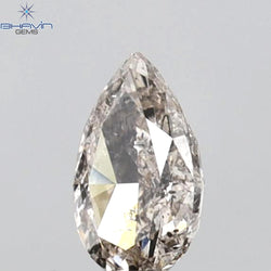0.23 CT Pear Shape Natural Diamond Pink Color I2 Clarity (5.10 MM)