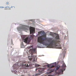 0.14 CT Cushion Shape Natural Diamond Pink Color I2 Clarity (2.95 MM)