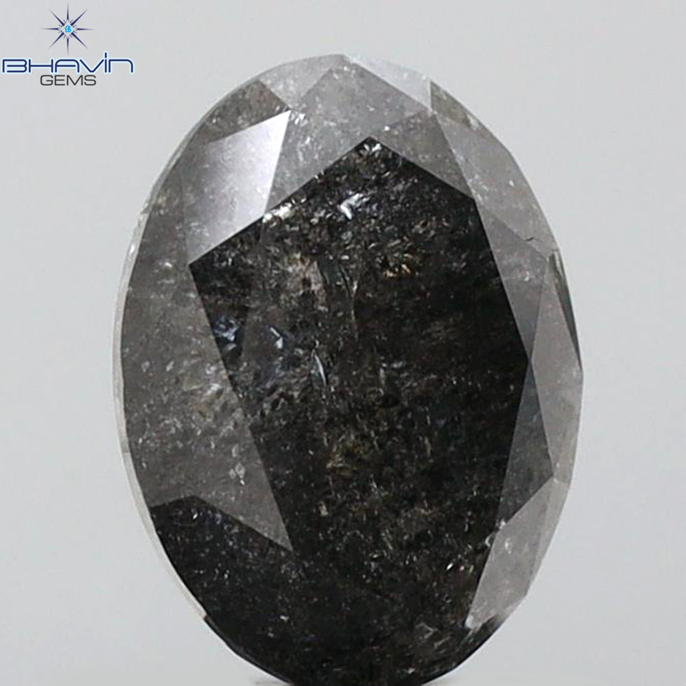 1.25 CT Oval Shape Natural Diamond Salt And Papper Color I3 Clarity (7.28 MM)