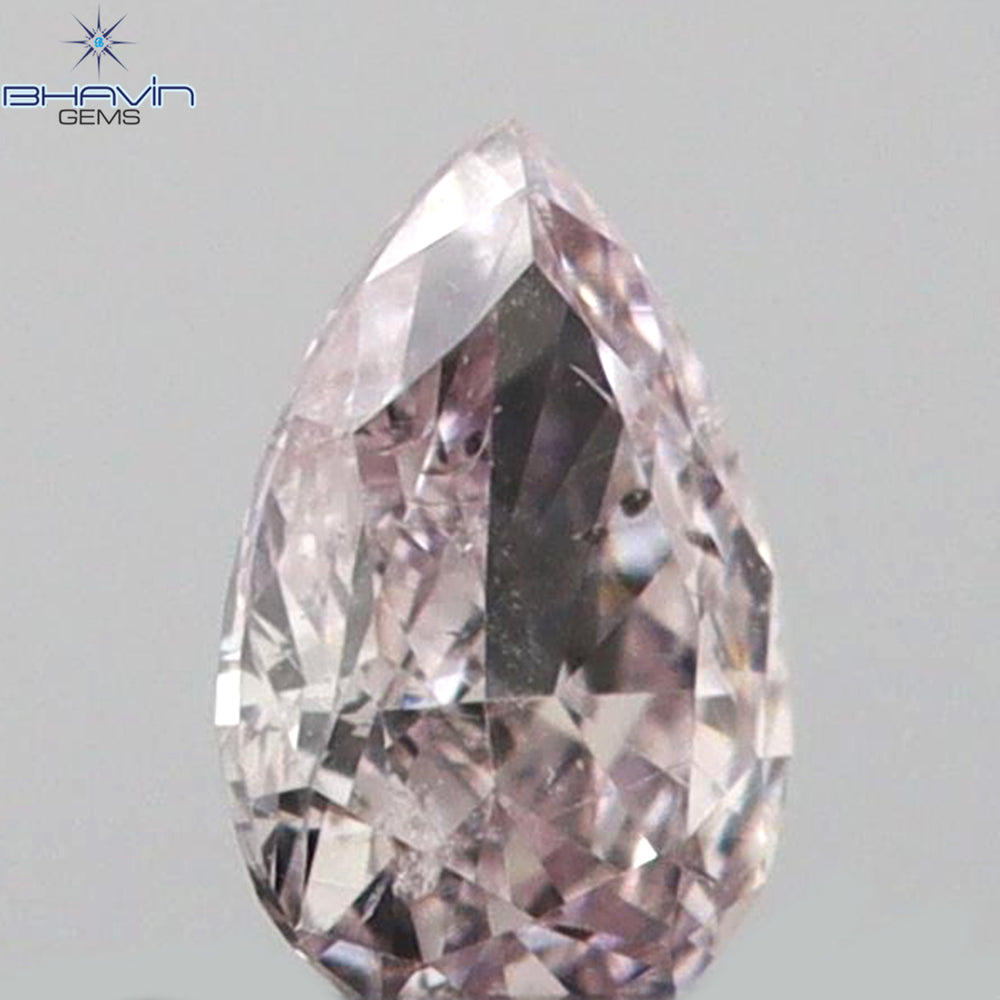0.06 CT Pear Shape Natural Diamond Pink Color VS2 Clarity (3.12 MM)