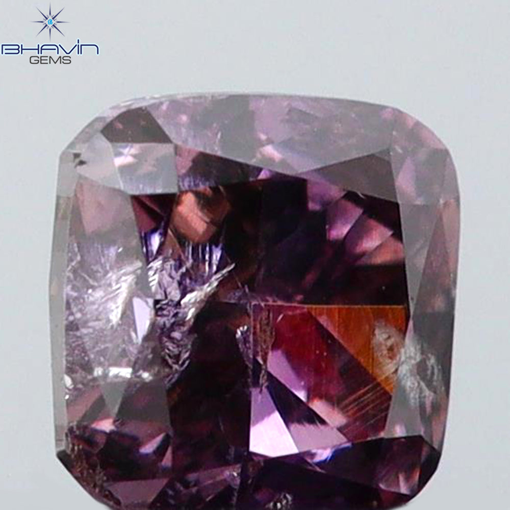 0.26 CT Cushion Shape Natural Diamond Pink Color I1 Clarity (3.48 MM)