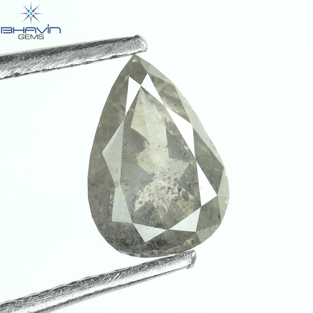 0.54 CT Pear Shape Natural Loose Diamond Gray (Salt And Pepper) Color I3 Clarity (6.38 MM)