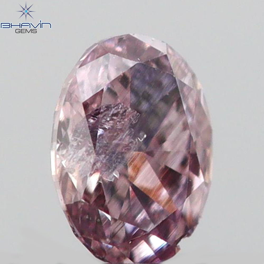 0.06 CT Oval Shape Natural Diamond Pink Color I1 Clarity (2.83 MM)