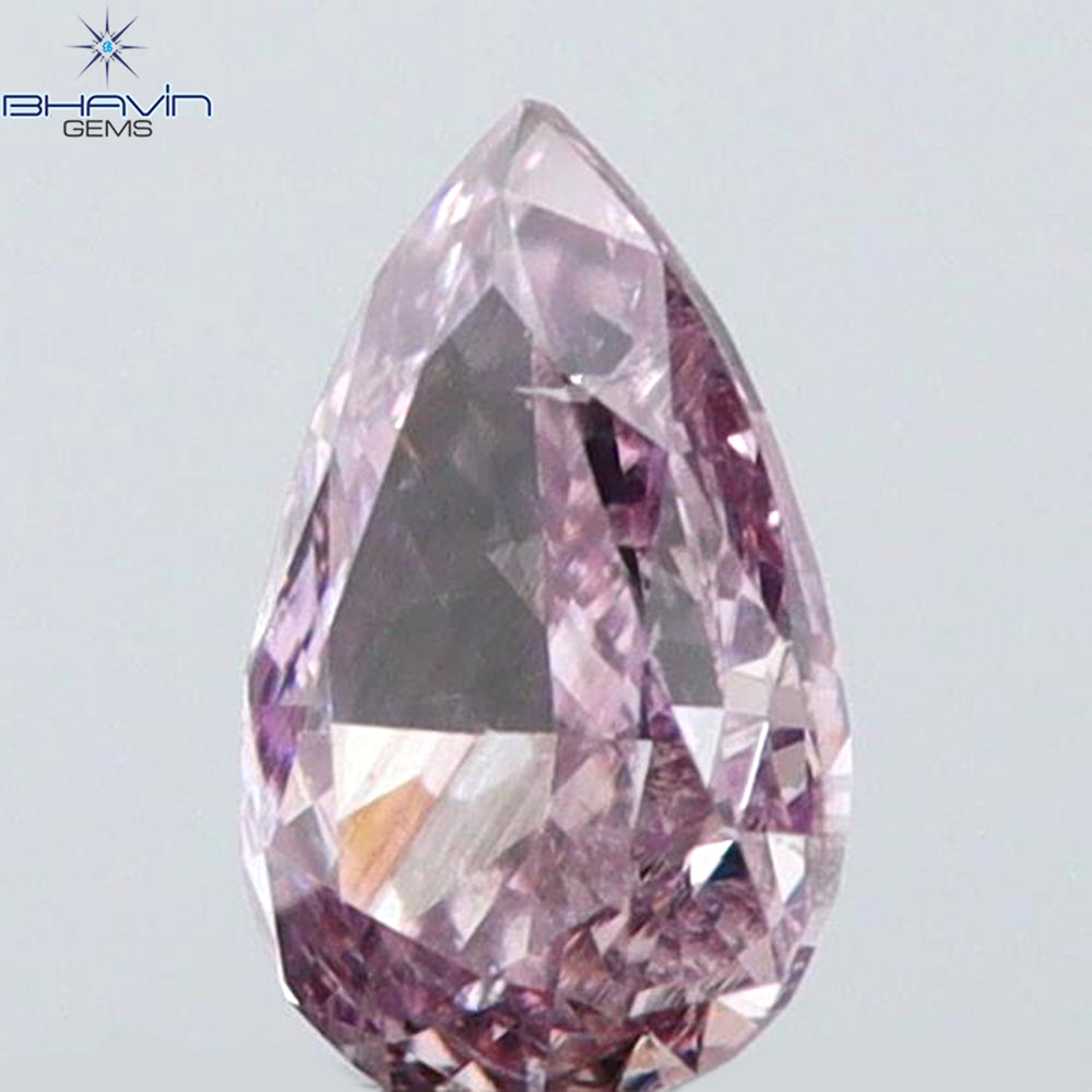 0.11 CT Pear Shape Natural Diamond Pink Color VS2 Clarity (3.90 MM)