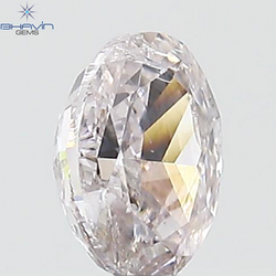 GIA Certified 0.41 CT Oval Shape Natural Diamond Pink Color I2 Clarity (5.10 MM)