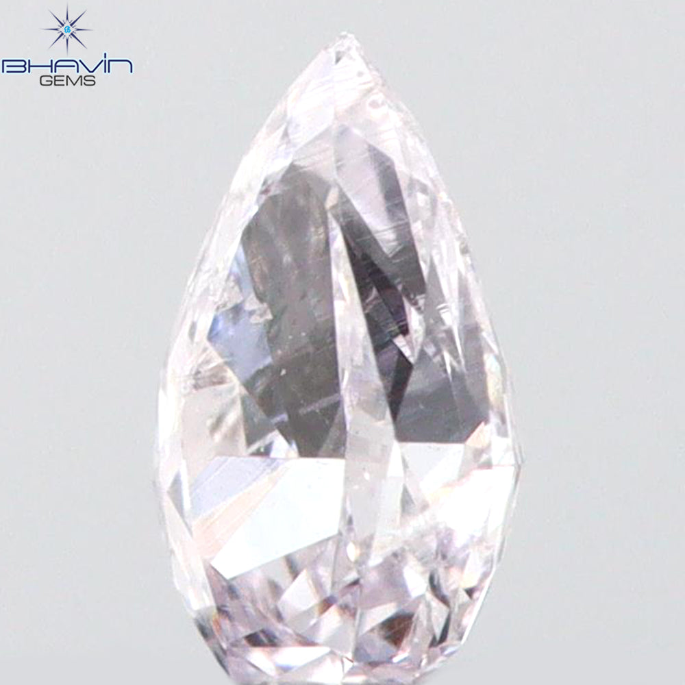 0.11 CT Pear Shape Natural Diamond Pink Color SI1 Clarity (3.76 MM)