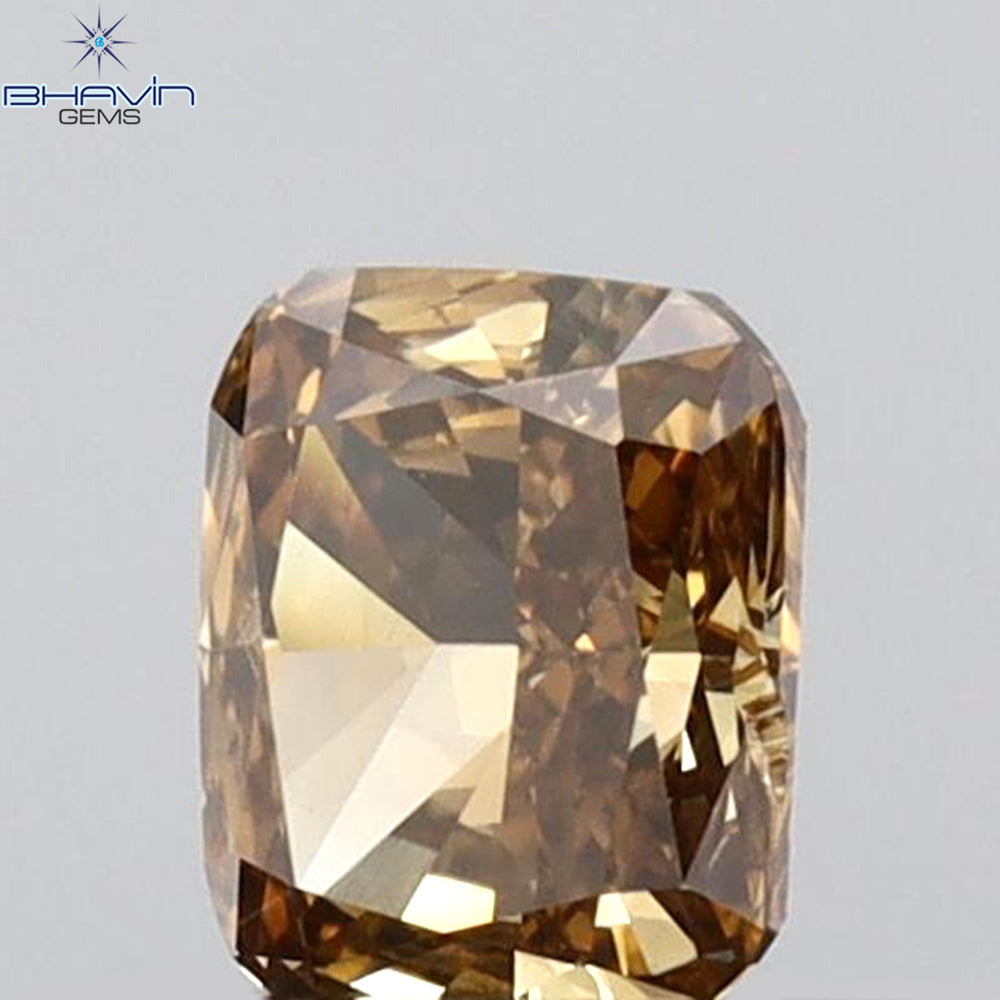 0.37 CT Radiant Shape Natural Diamond Brown Color VS1 Clarity (4.47 MM)