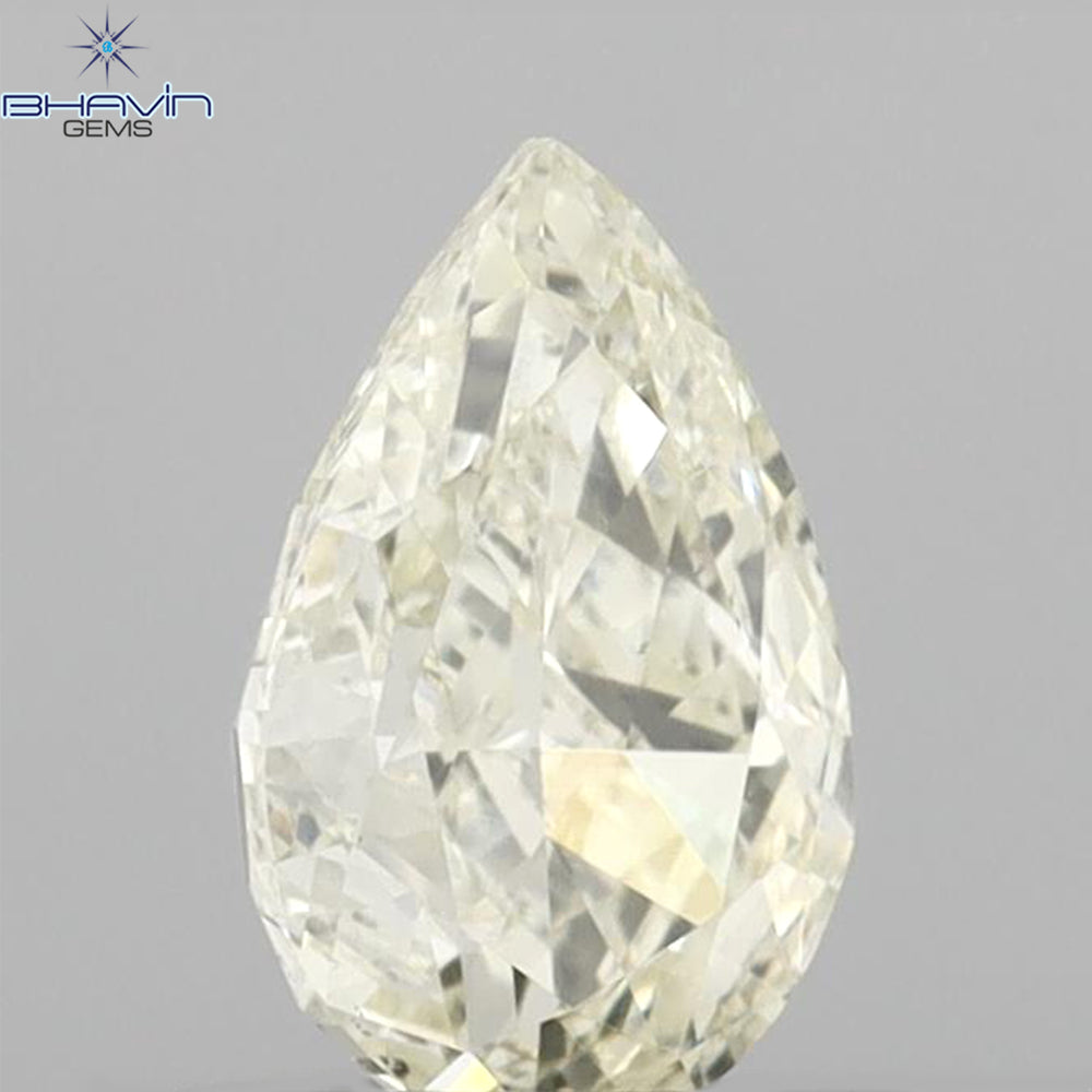 0.66 CT Pear Shape Natural Diamond Yellow Color VS1 Clarity (6.82 MM)