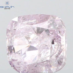 0.13 CT Cushion Shape Natural Diamond Pink Color I2 Clarity (2.80 MM)