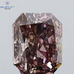 0.27 CT Radiant Shape Natural Diamond Pink Color SI2 Clarity (3.86 MM)