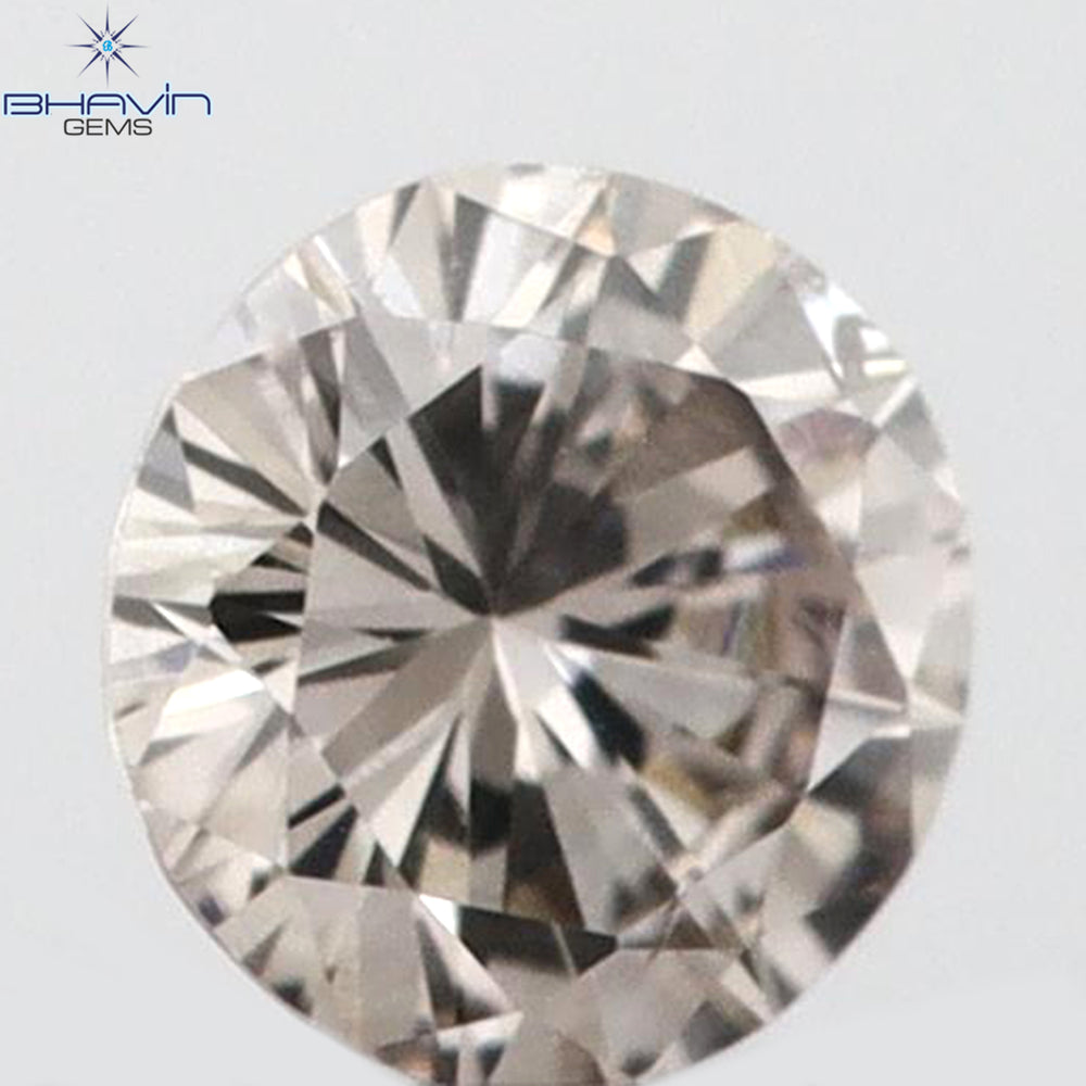 0.06 CT Round Shape Natural Diamond Pink Color VS2 Clarity (2.63 MM)