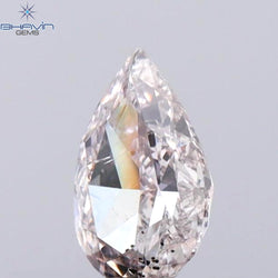 GIA Certified 0.33 CT Pear Diamond Brownish Pink Color Natural Loose Diamond (5.79 MM)