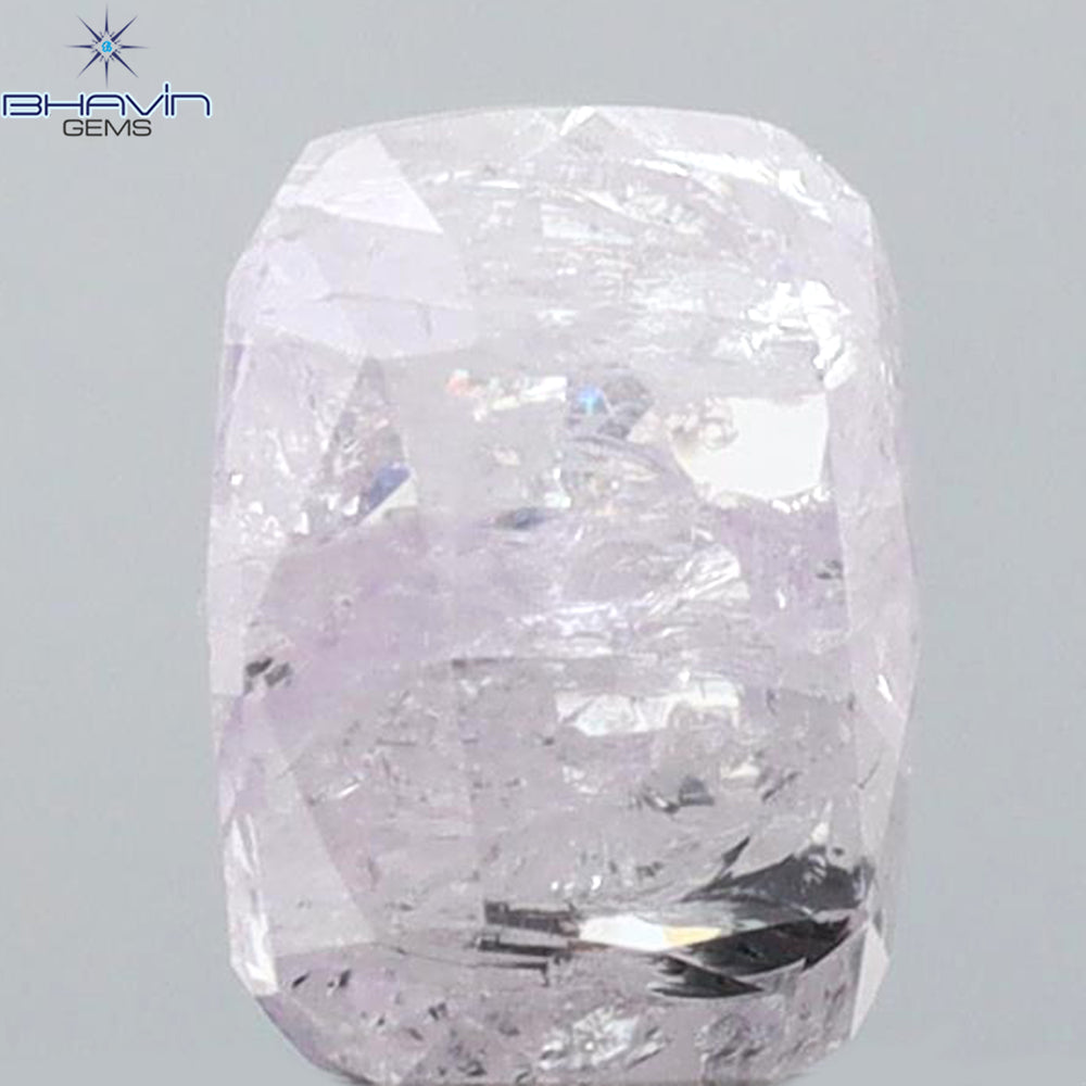 0.85 CT Cushion Shape Natural Loose Diamond Pink Color I3 Clarity (5.78 MM)