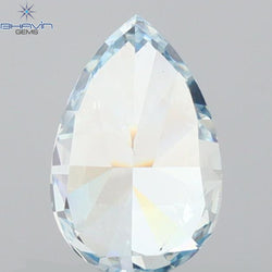 0.69 CT Pear Shape Natural Diamond Blue Color VS1 Clarity (7.03 MM)