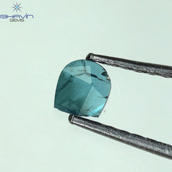 0.11 CT Slice Shape Natural Diamond Blue Color I3 Clarity (3.73 MM)