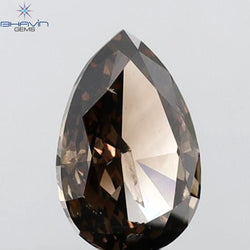 1.09 CT Pear Shape Natural Diamond Brown Color I2 Clarity (7.94 MM)
