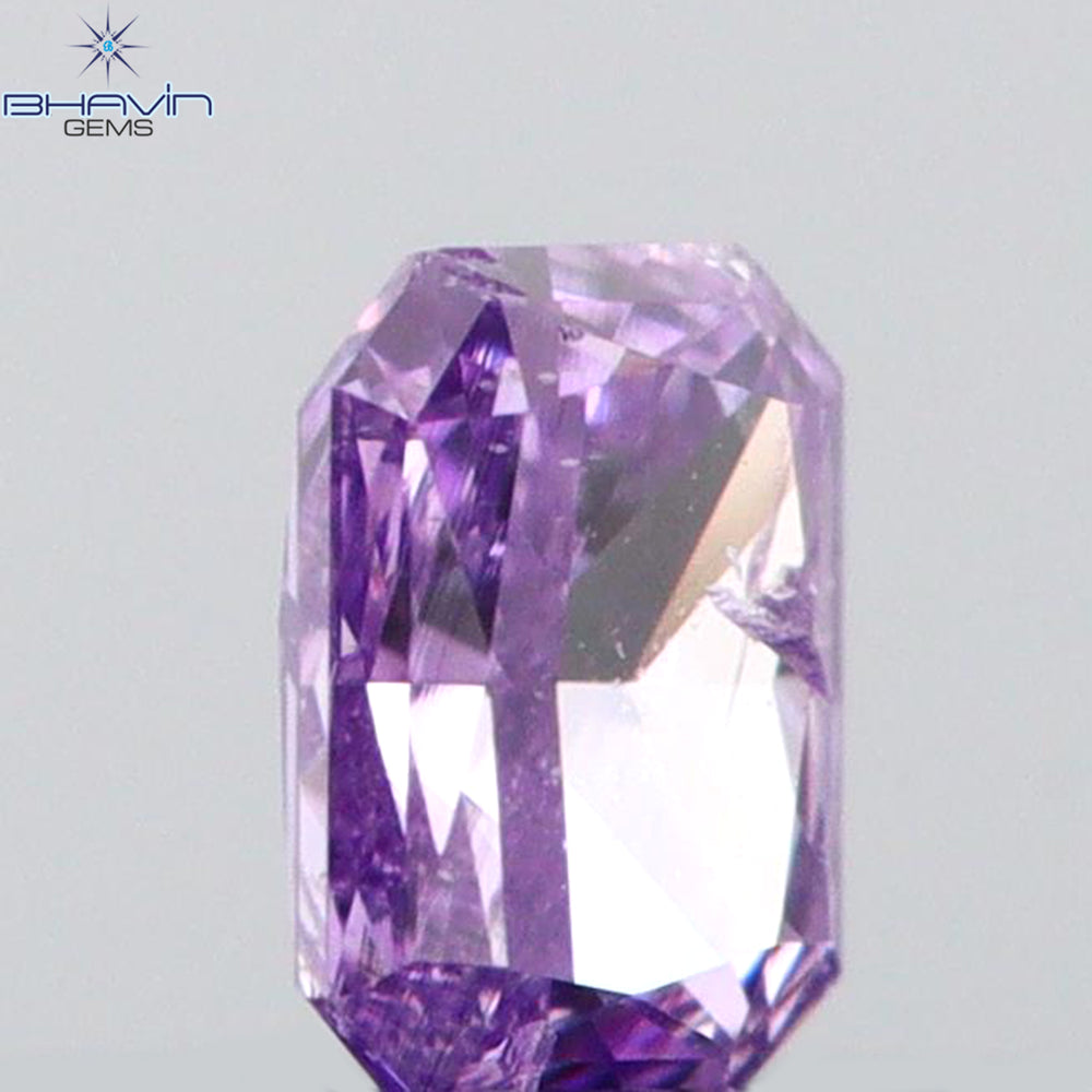 0.07 CT Radiant Shape Natural Diamond Pink Color I1 Clarity (2.80 MM)