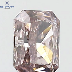 GIA Certified 0.27 CT Radiant Diamond Pink Brown Color Natural Loose Diamond SI2 Clarity (4.41 MM)