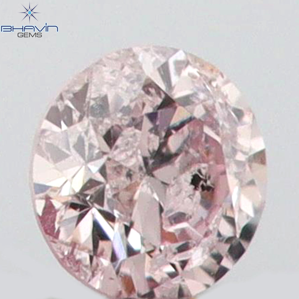 0.03 CT Round Shape Natural Diamond Pink (Argyle) Color I1 Clarity (2.00 MM)