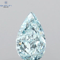 0.23 CT ペアシェイプ ナチュラル ダイヤモンド グリーン カラー I2 クラリティ (6.27 MM)