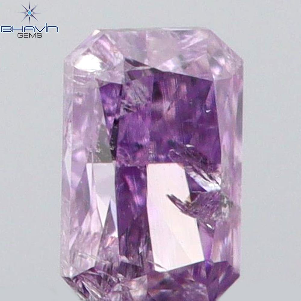 0.08 CT Radiant Shape Natural Diamond Pink Color I1 Clarity (2.84 MM)