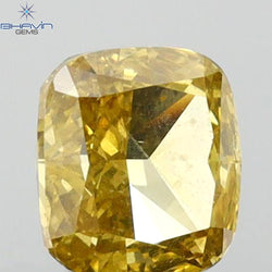 0.53 CT Cushion Shape Natural Diamond Green (Chameleon) Color VS1 Clarity (4.85 MM)