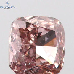 0.07 CT Cushion Shape Natural Diamond Pink Color SI1 Clarity (2.37 MM)