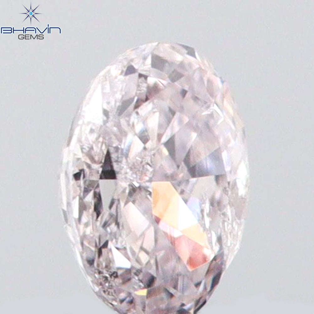 0.10 CT Oval Shape Natural Diamond Pink Color SI1 Clarity (3.26 MM)