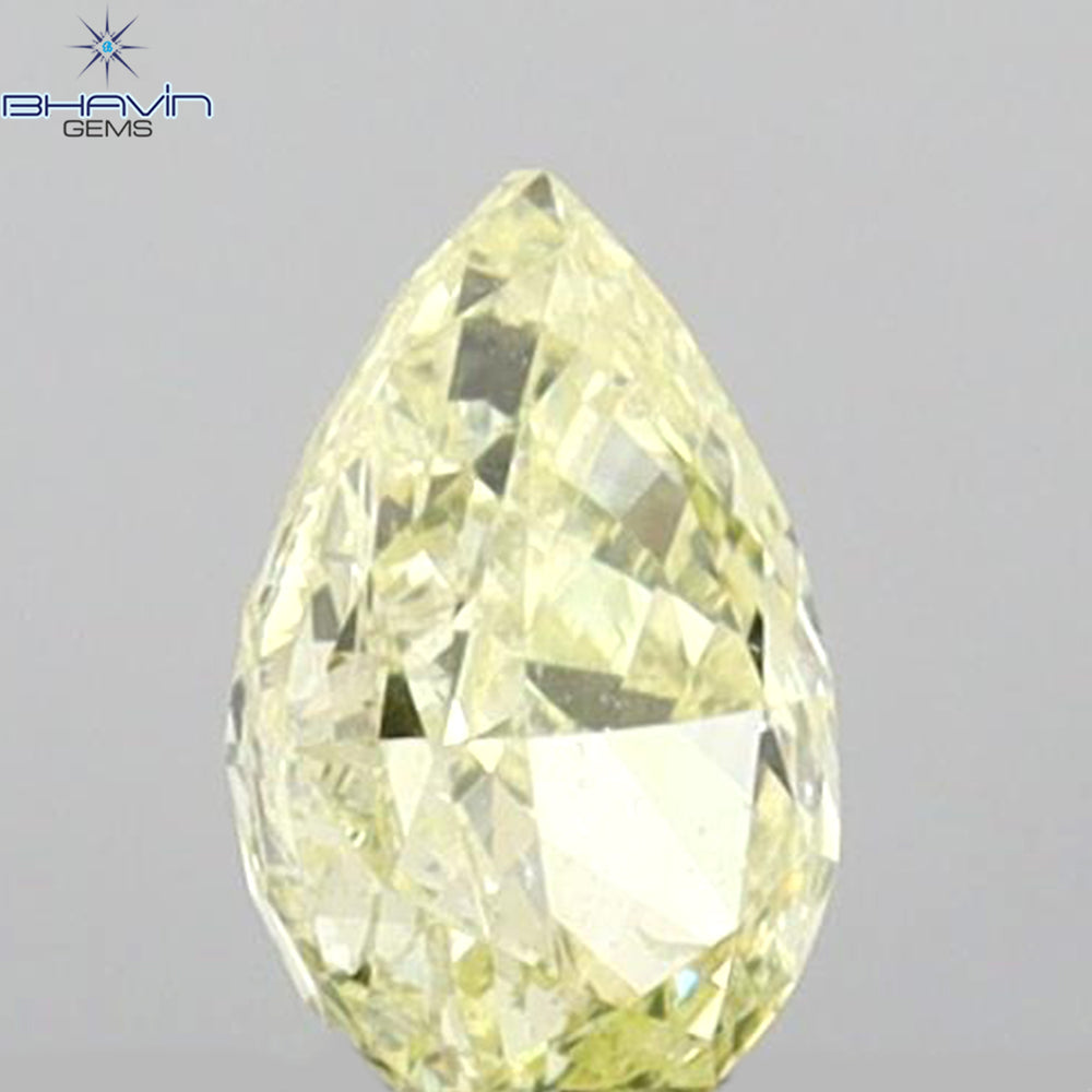 0.23 CT Pear Shape Natural Diamond Yellow Color SI1 Clarity (4.68 MM)