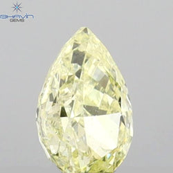 0.23 CT Pear Shape Natural Diamond Yellow Color SI1 Clarity (4.68 MM)