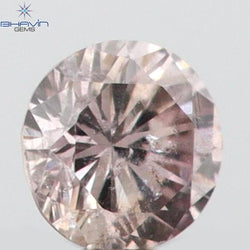 0.04 CT Round Shape Natural Diamond Pink Color SI2 Clarity (2.22 MM)