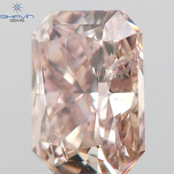 0.25 CT Radiant Shape Natural Diamond Pink Color SI2 Clarity (4.00 MM)