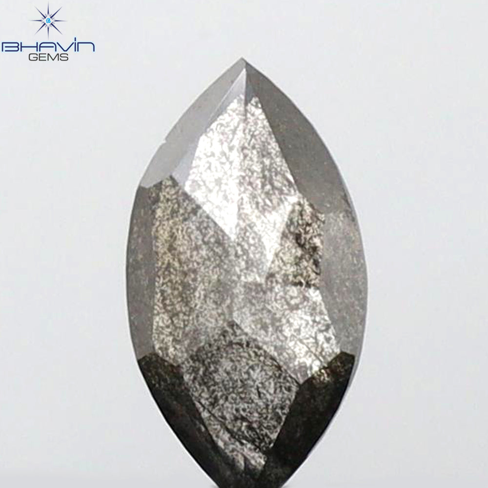 0.48 CT Marquise Shape Natural Loose Diamond Salt And pepper Color I3 Clarity (6.90 MM)