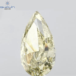 GIA Certified 2.00 CT Pear Diamond Brownish Greenish Yellow (CHAMELEON) Color Natural Loose Diamond (10.72 MM)
