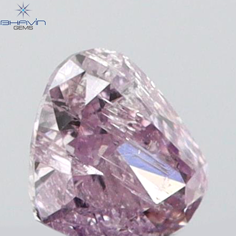 0.10 CT Heart Shape Natural Diamond Pink Color I1 Clarity (3.06 MM)