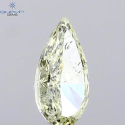 1.01 CT Pear Shape Natural Diamond Yellow Color I1 Clarity (9.21 MM)