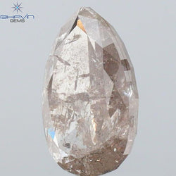 0.39 CT ペアシェイプ ナチュラル ルース ダイヤモンド ソルト アンド ペッパー カラー I3 クラリティ (5.27 MM)