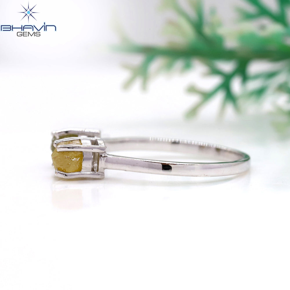 Copy of Rough Diamond Natural Diamond Ring Yellow Color Gold Ring Engagement Ring