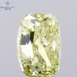1.01 CT Cushion Shape Natural Diamond Yellow Color SI2 Clarity (6.30 MM)