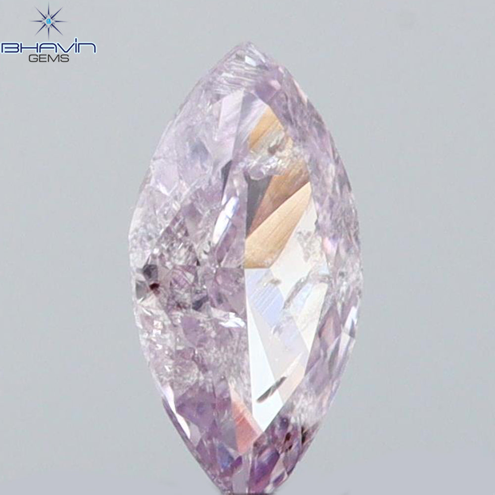 0.14 CT Marquise Shape Natural Loose Diamond Pink Color I1 Clarity (4.90 MM)