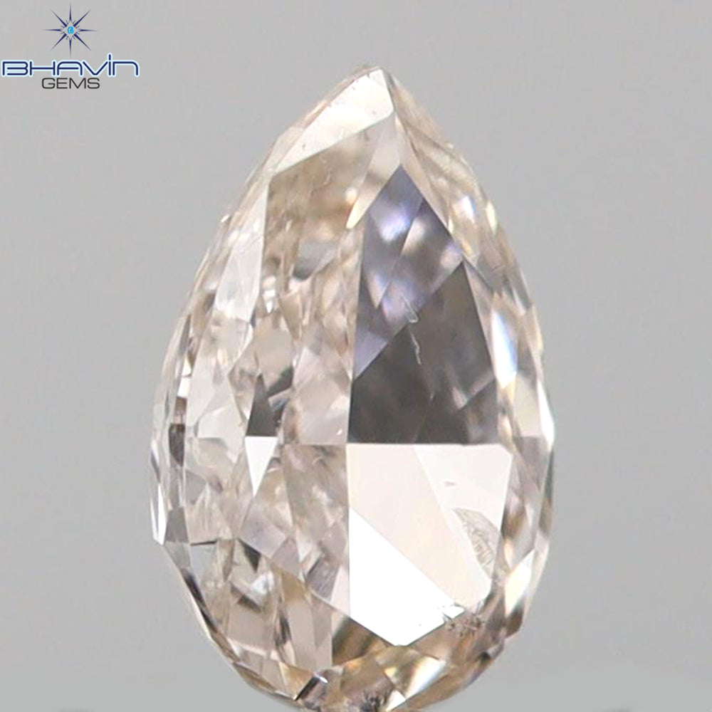 0.15 CT Pear Shape Natural Diamond Pink Color SI1 Clarity (3.90 MM)