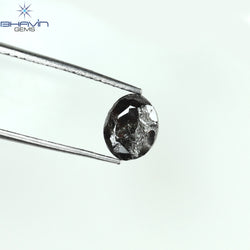 1.25 CT Oval Shape Natural Diamond Salt And Papper Color I3 Clarity (6.81 MM)