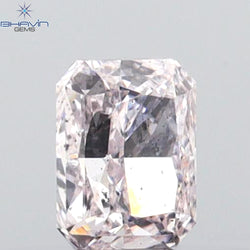 GIA Certified 0.41 CT Radiant Shape Natural Diamond Pink Color SI2 Clarity (4.10 MM)