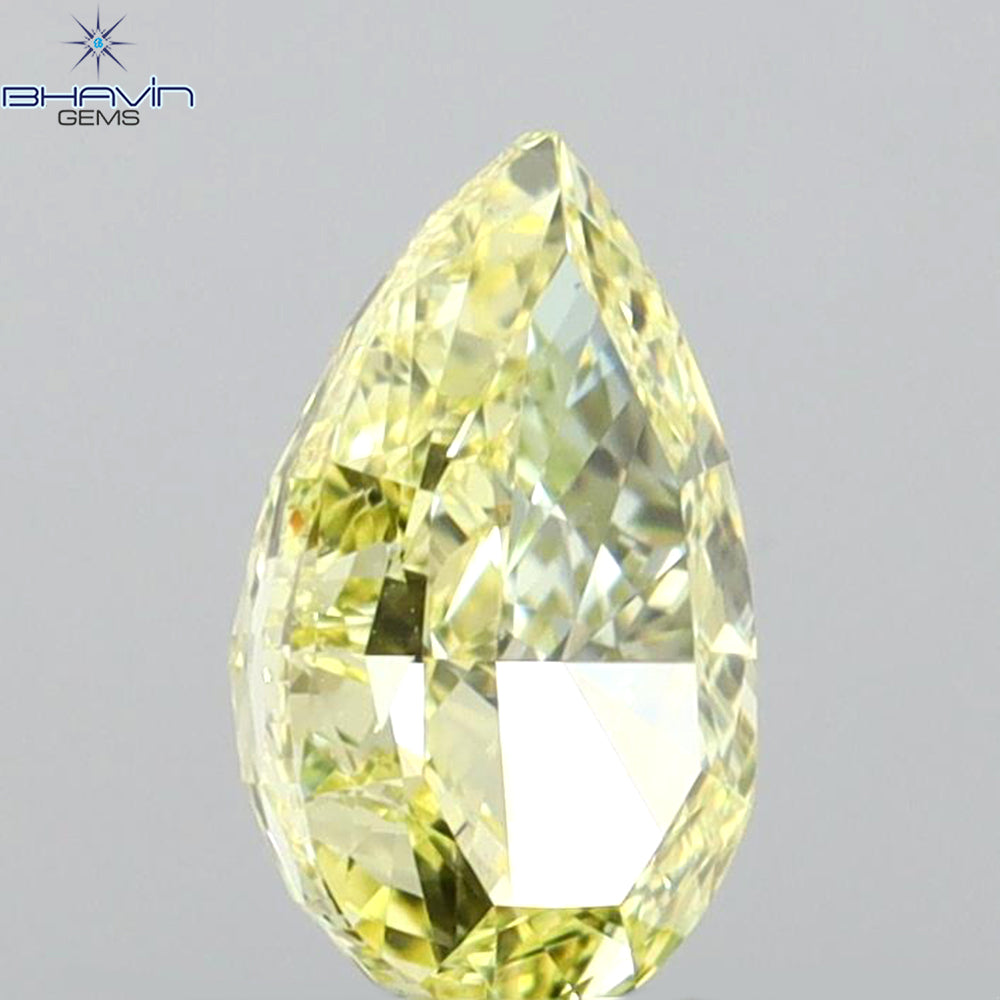 GIA Certified 0.74 CT Pear Diamond Yellow Color Natural Diamond (7.31 MM)